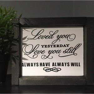 Hand crafted | Love Quote Wooden Sign
